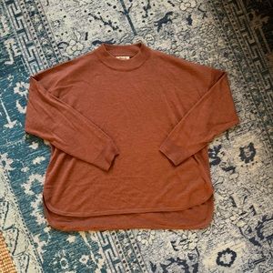 Madewell - Merino Wool Mock-neck Boxy Sweater - Rust